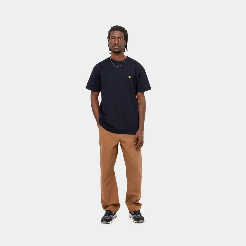 Carhartt WIP S/S Chase T-Shirt (Dark Navy / Gold)