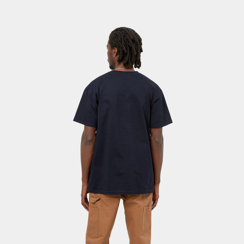 Carhartt WIP S/S Chase T-Shirt (Dark Navy / Gold)