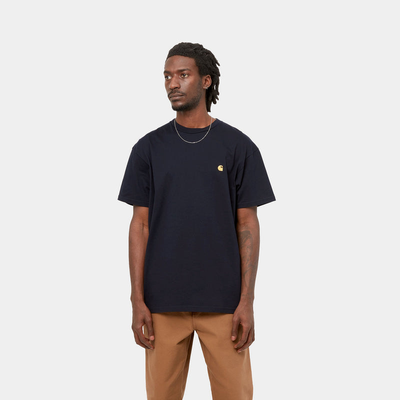 Carhartt WIP S/S Chase T-Shirt (Dark Navy / Gold)