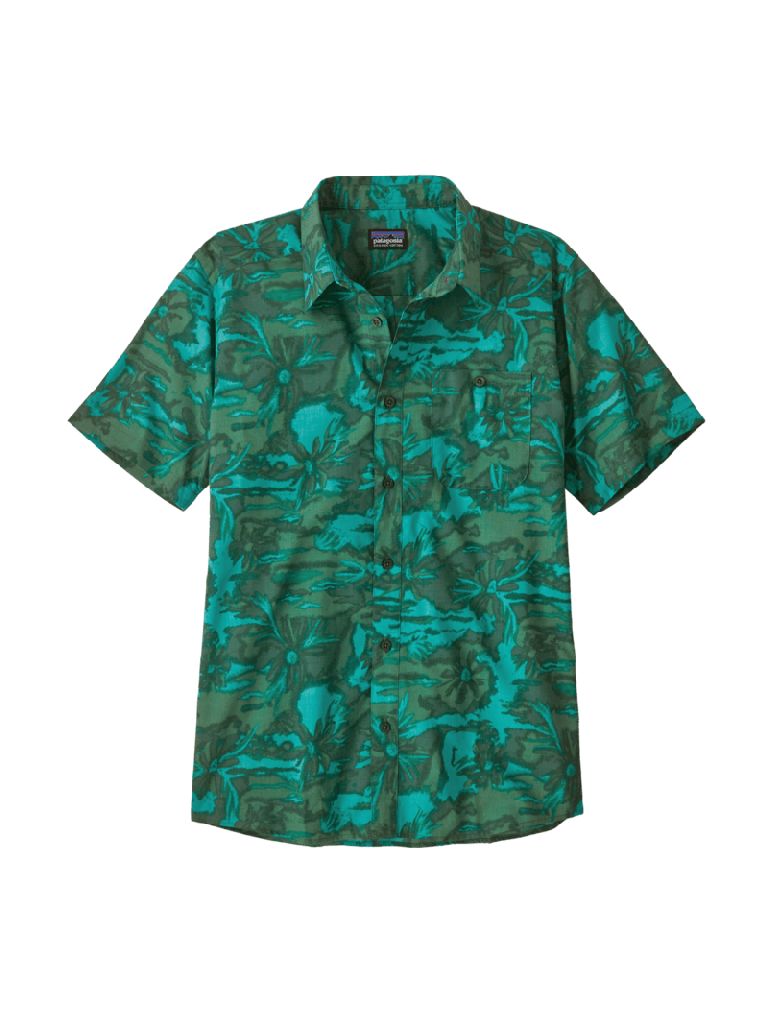 Patagonia M's Go To Shirt (Cliffs and Waves: Conifer Green)