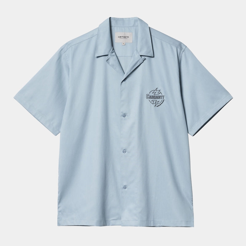 Carhartt WIP S/S Ablaze Shirt (Misty Sky/Black)