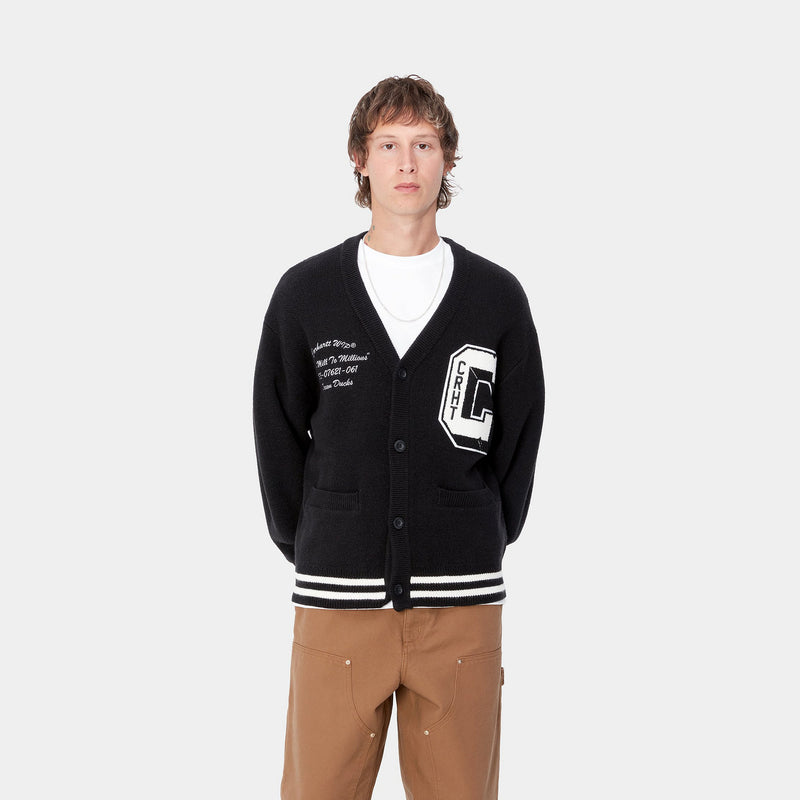 Carhartt WIP Brown Ducks Cardigan (Black/Wax)