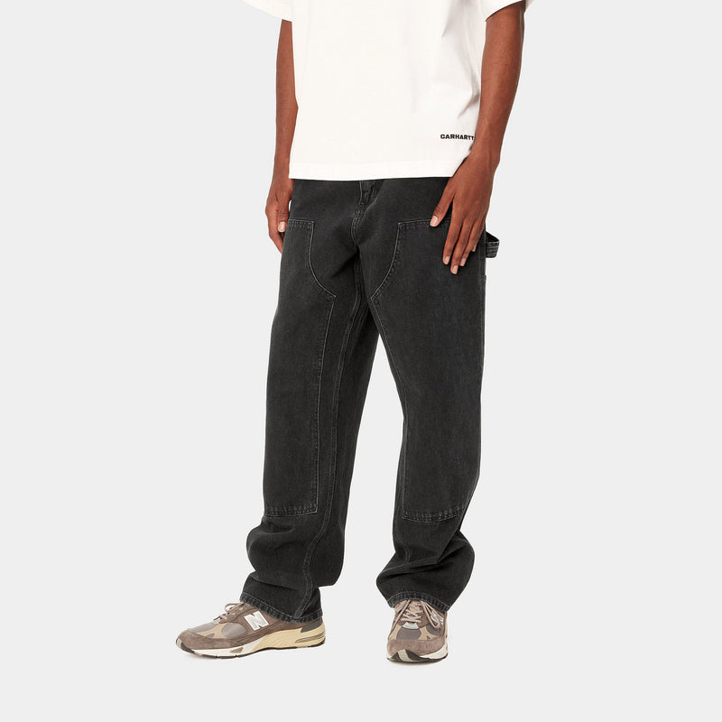 Carhartt WIP Double Knee Pant (Black Stone Washed)