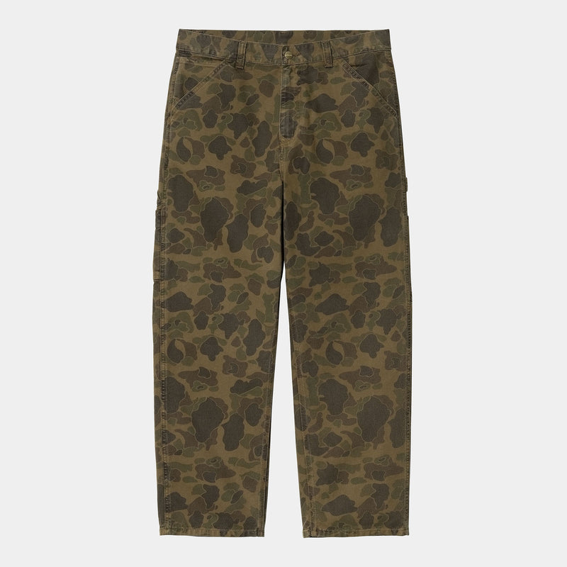 Carhartt WIP Duck Single Knee Pant (Camo Duck Green/Office Green Garment Dyed)