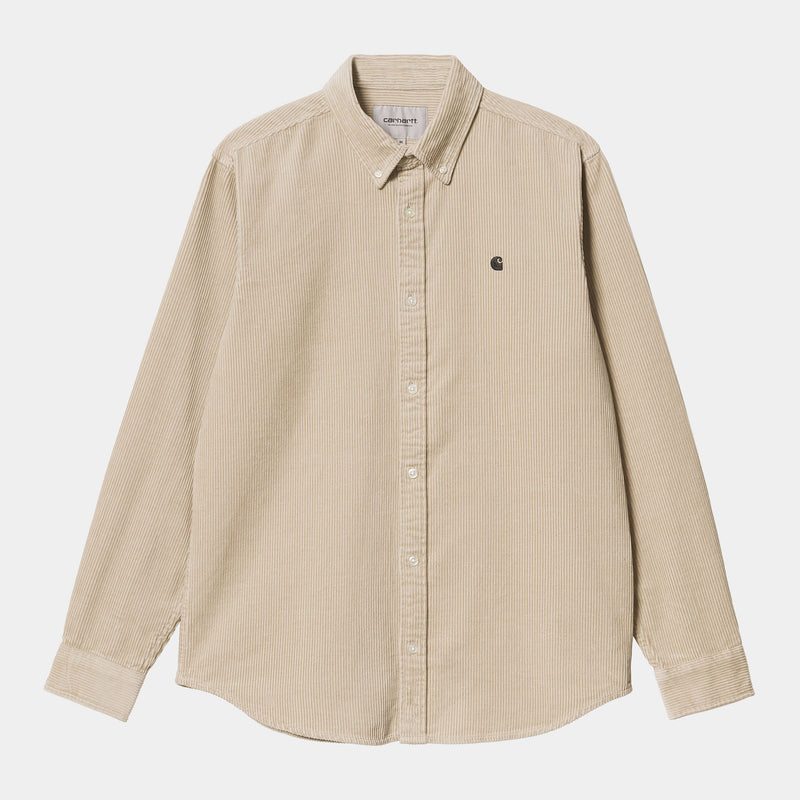 Carhartt WIP L/S Madison Cord Shirt (Wall/Black)