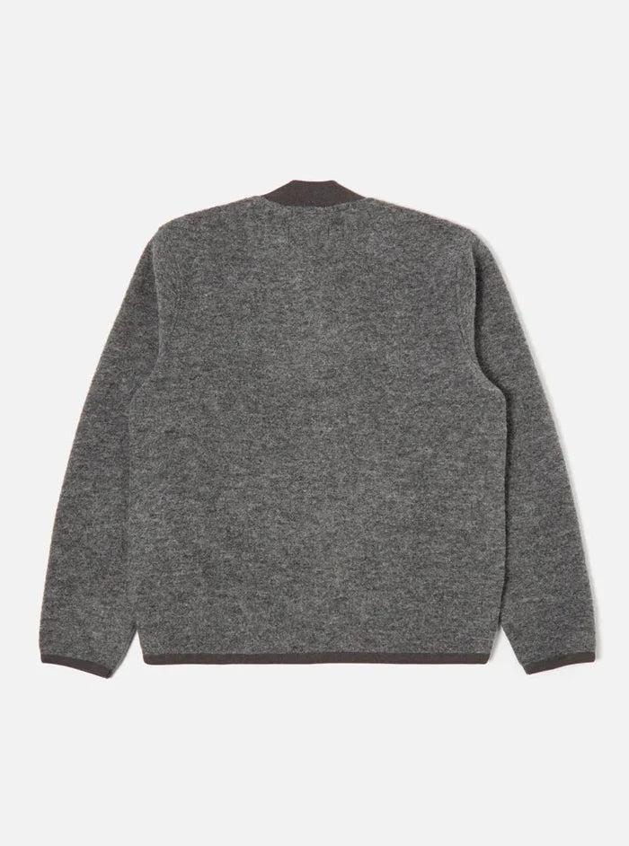 Universal Works Zip Bomber Wool Fleece (Grey Marl)