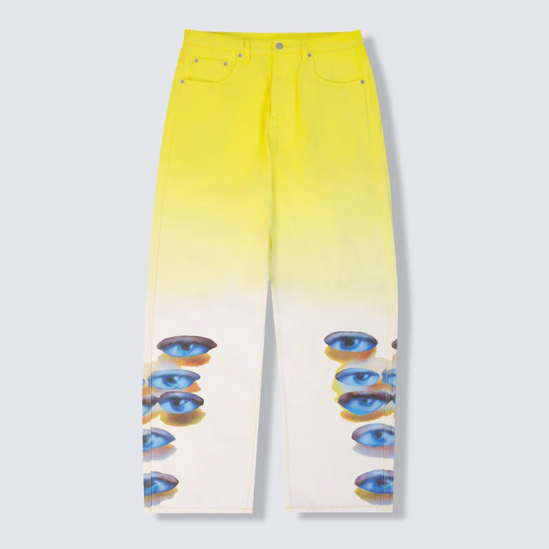 Pleasures Human Eyes Baggy Pants (Yellow)