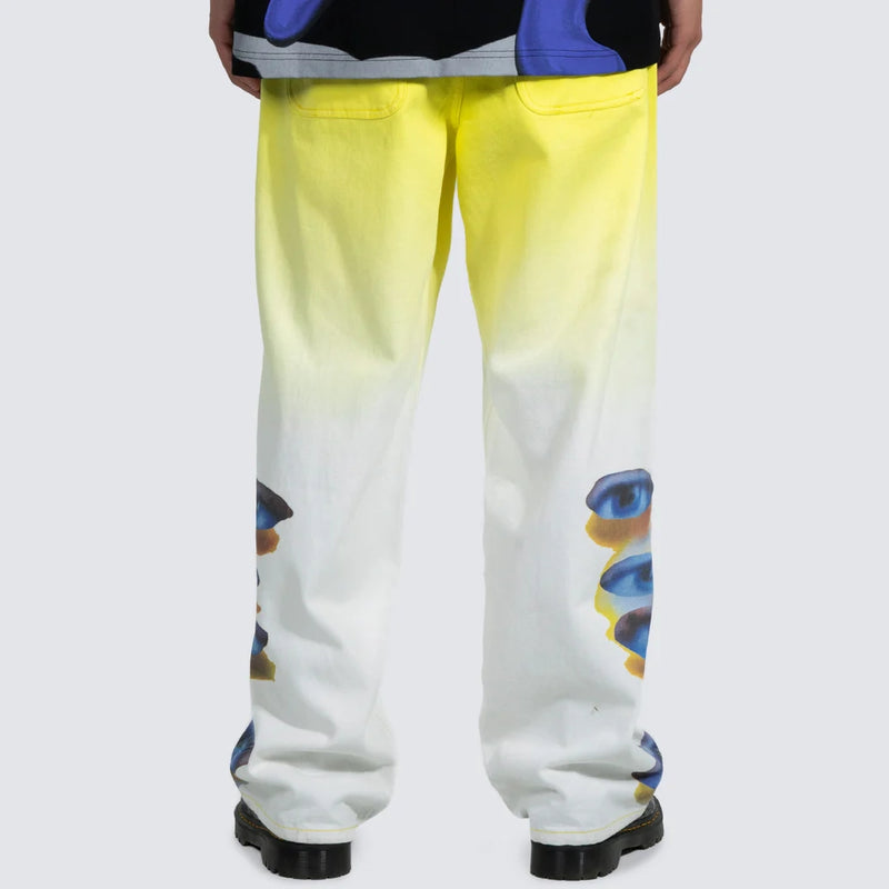 Pleasures Human Eyes Baggy Pants (Yellow)