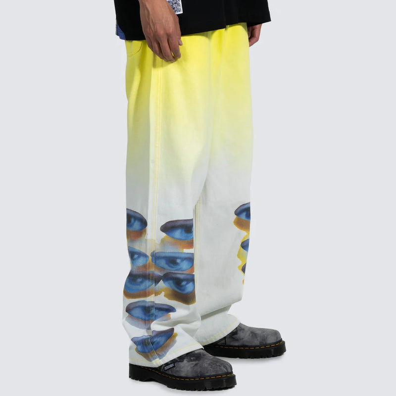 Pleasures Human Eyes Baggy Pants (Yellow)