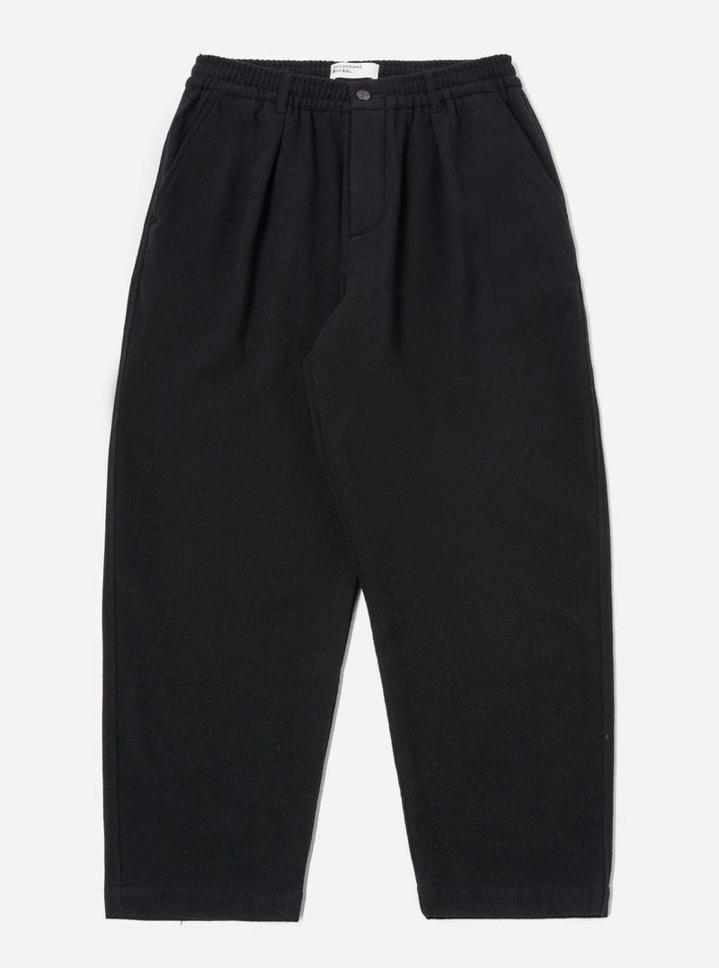 Universal Works Oxford Pant Recycled Soft Wool (Black)