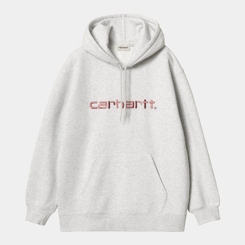 Carhartt WIP W' Hooded Carhartt Sweat (Ash Heather/Dusty Rose)