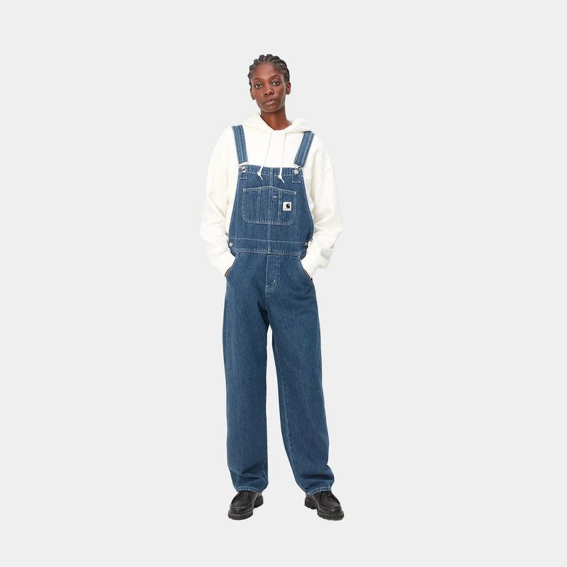 Carhartt WIP W'Bib Overall Straight 'Maverick' Denim (Blue Stone Washed)