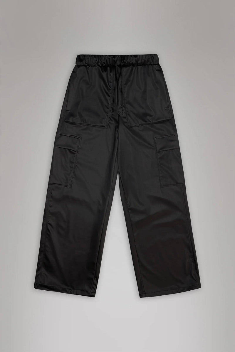 Rains Cargo Rain Pants Wide W3 (Black Grain)