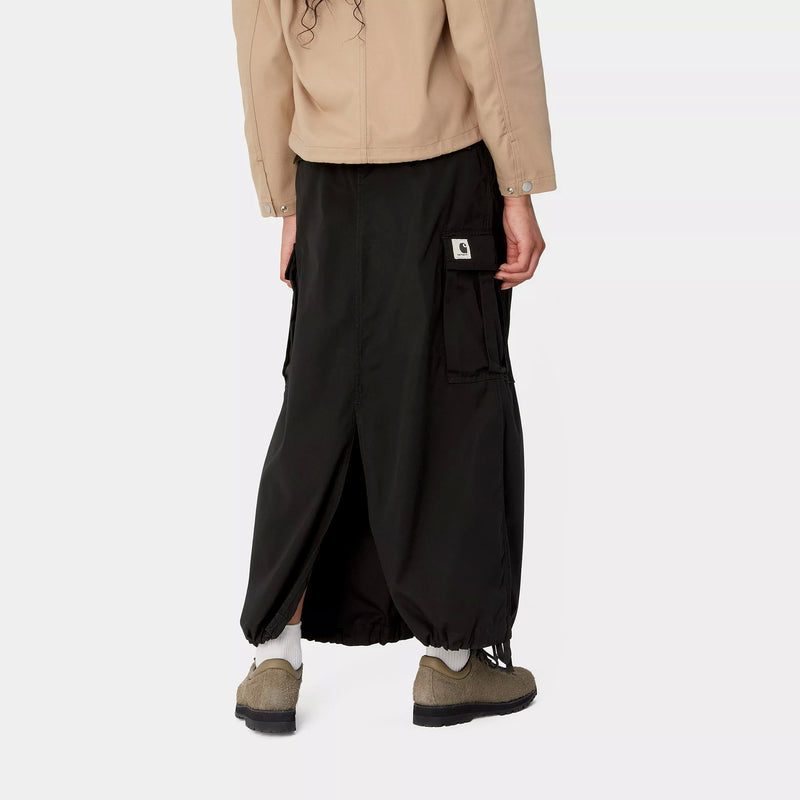 Carhartt WIP W' Cargo Skirt Long (Black Rinsed)