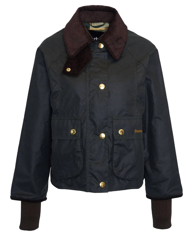 Barbour Cropped Beadnell Wax Sage