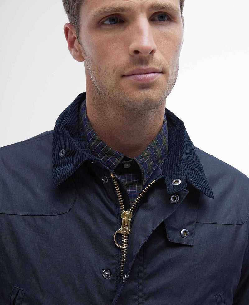 Barbour Reelin Wax Jacket (Navy)