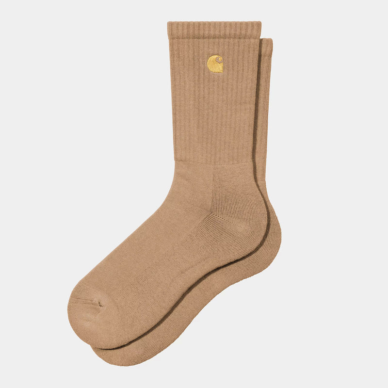 Carhartt WIP Chase Socks (Dusty H Brown/Gold)