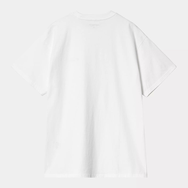 Carhartt WIP S/S Script Embroidery T-Shirt Cotton Single Jersey, 190 g/m² (White/Black)