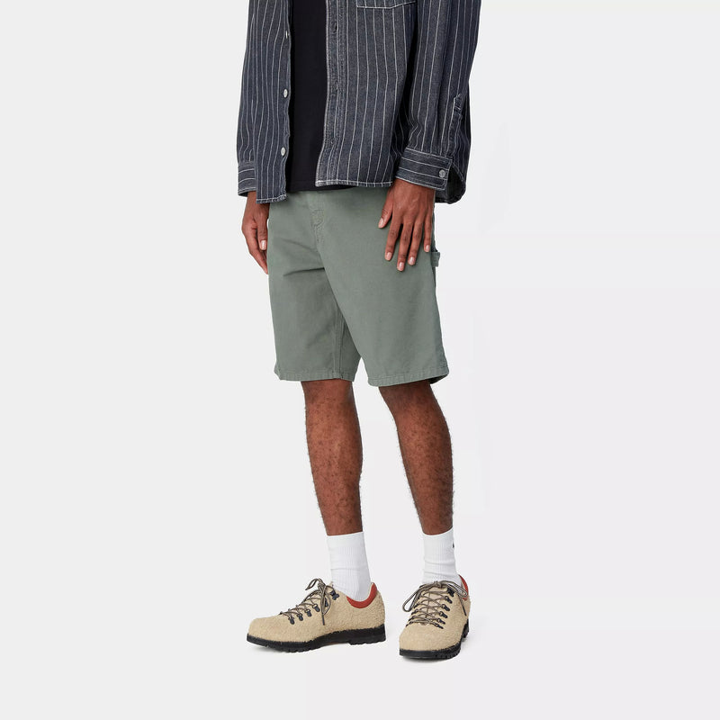 Carhartt WIP Single Knee Short 100% Cotton 'Newcomb' Drill, 8.5 oz (Park Garment Dyed)