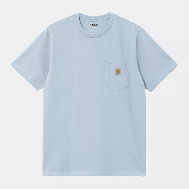 Carhartt WIP S/S Pocket T-Shirt Cotton Single Jersey, 190 g/m² (Air Sky)