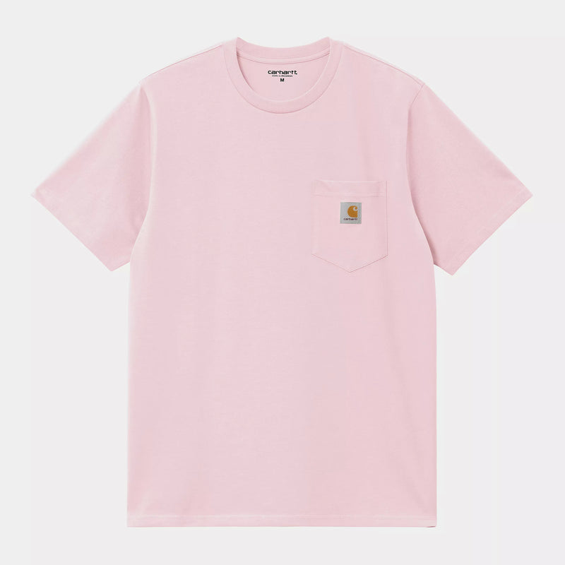 Carhartt WIP S/S Pocket T-Shirt Cotton Single Jersey, 190 g/m² (Air Pink)