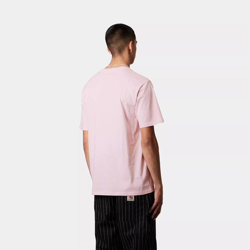 Carhartt WIP S/S Pocket T-Shirt Cotton Single Jersey, 190 g/m² (Air Pink)