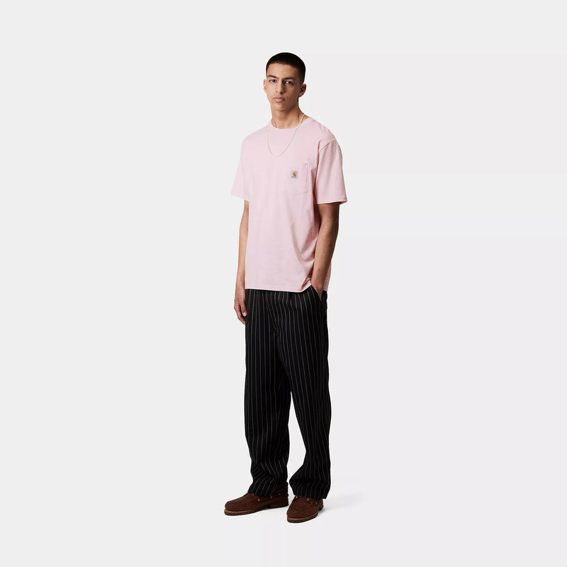 Carhartt WIP S/S Pocket T-Shirt Cotton Single Jersey, 190 g/m² (Air Pink)