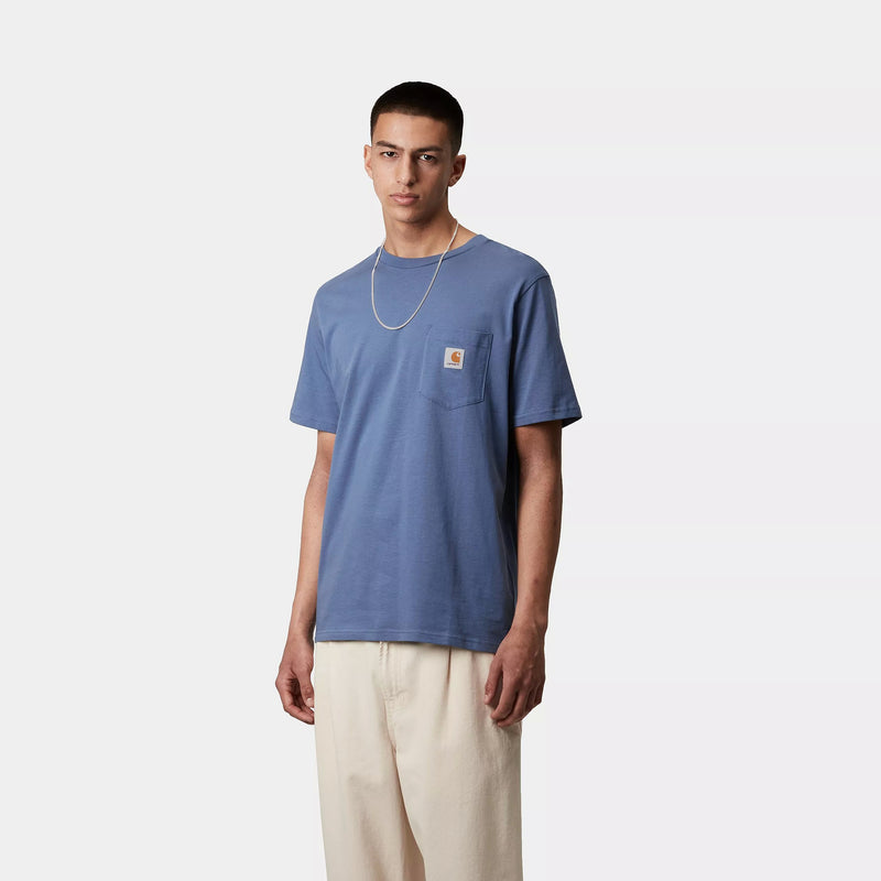 Carhartt WIP S/S Pocket T-Shirt Cotton Single Jersey, 190 g/m² (Blue Iris)