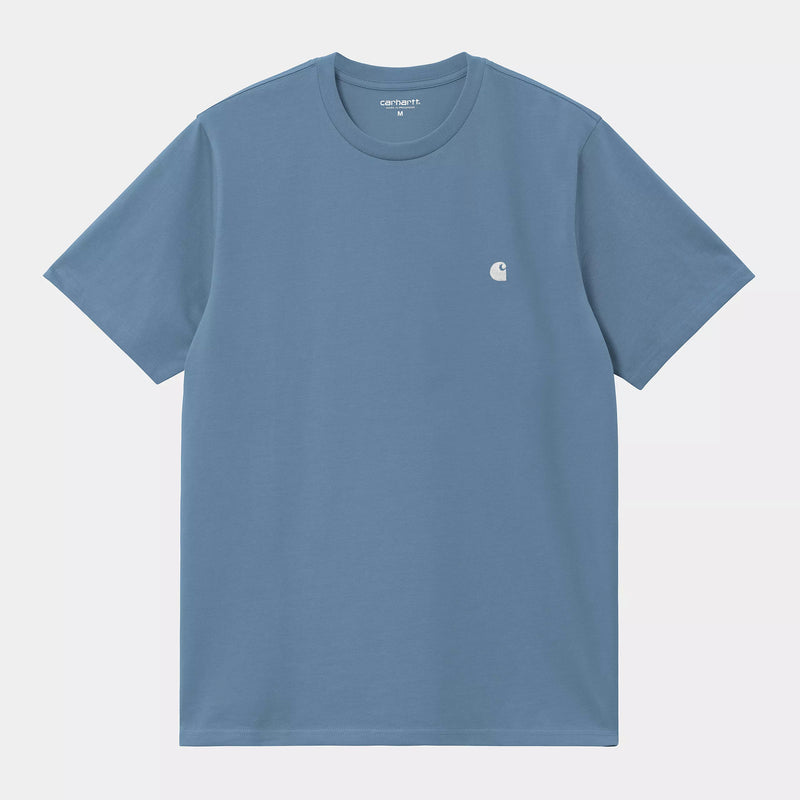 Carhartt WIP S/S Madison T-Shirt Organic Cotton Single Jersey, 175 g/m² (Icy Water / White)