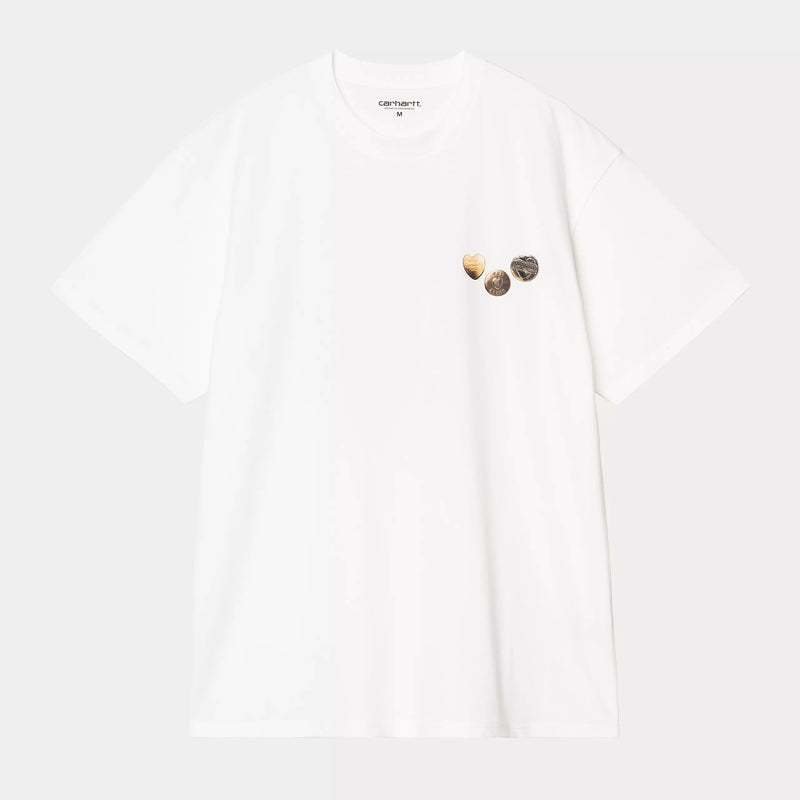 Carhartt WIP S/S Button T-Shirt Cotton Single Jersey, 190 g/m² (White)