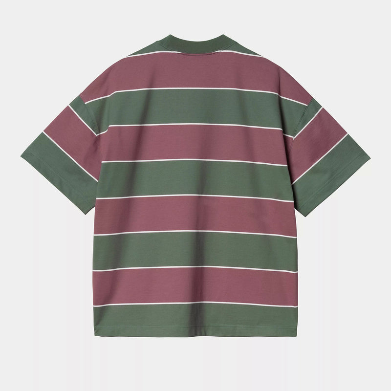 Carhartt WIP S/S Quinby T-Shirt 100% Organic Cotton Single Jersey, 230 g/m² (Quinby Stripe / Silver Pine)