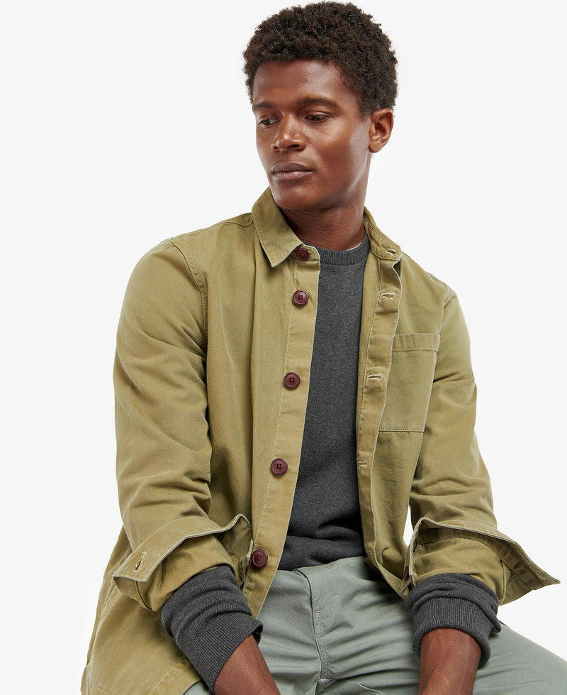 Barbour Washed Overshirt SS25 (Bleached Olive)