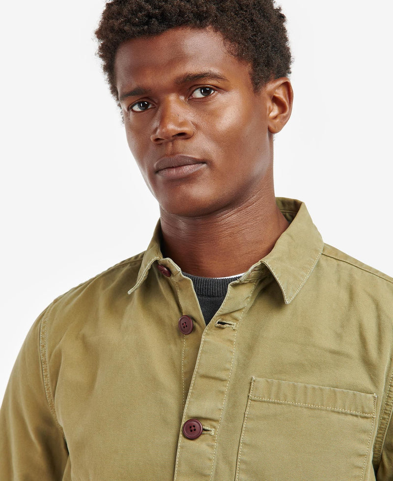 Barbour Washed Overshirt SS25 (Bleached Olive)