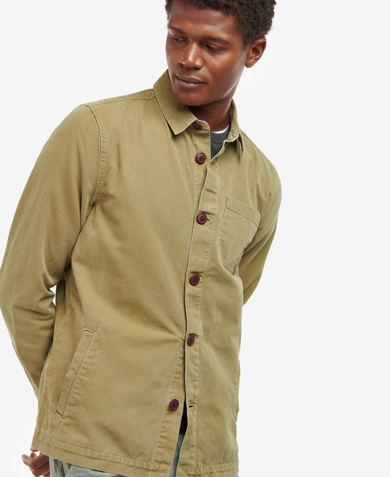 Barbour Washed Overshirt SS25 (Bleached Olive)