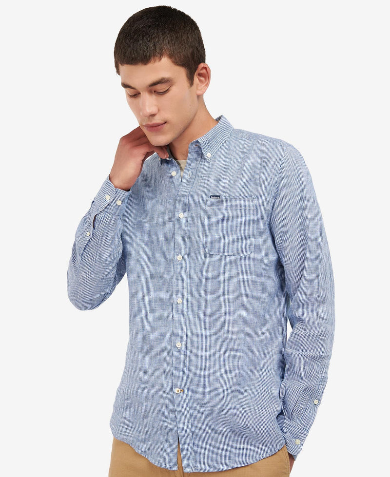 Barbour Linton Tailored Shirt SS25 (Navy)