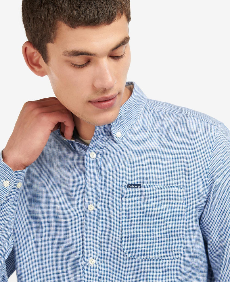 Barbour Linton Tailored Shirt SS25 (Navy)