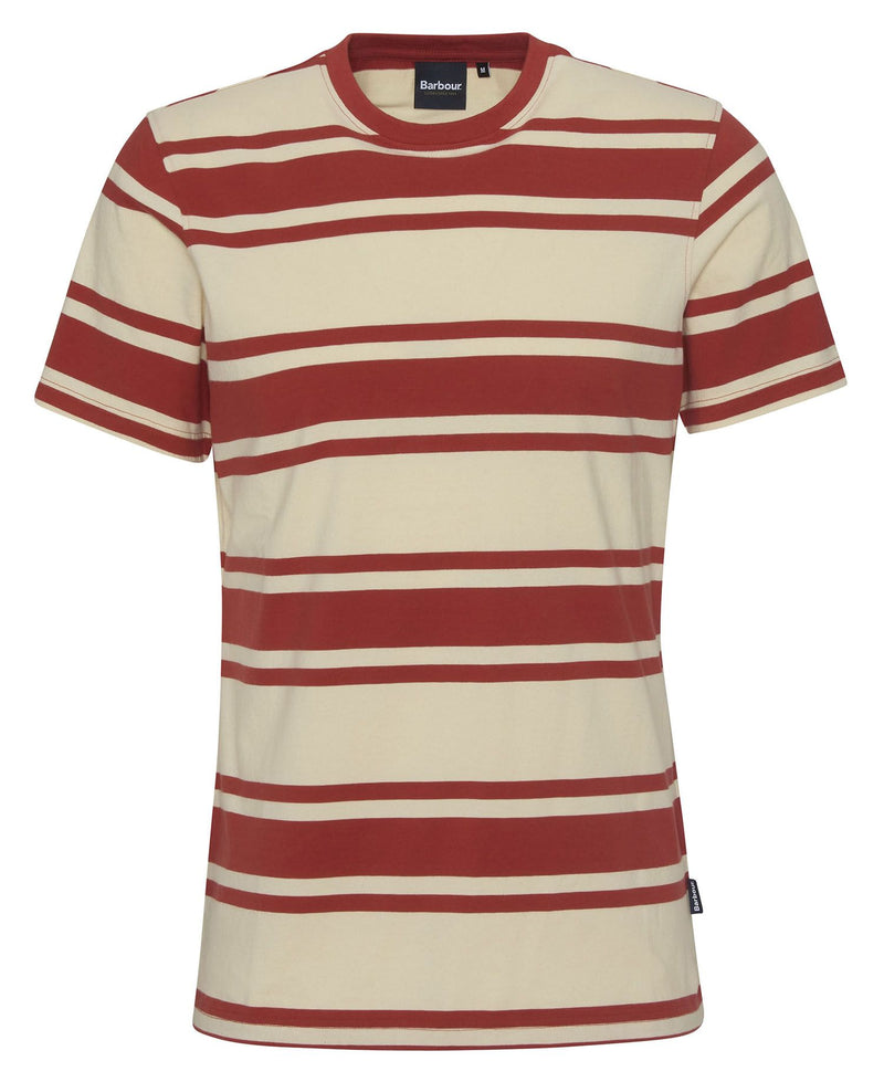 Barbour Colts Stripe T-Shirt SS25 (Red Spice)