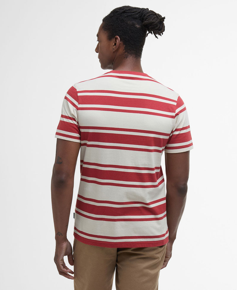 Barbour Colts Stripe T-Shirt SS25 (Red Spice)