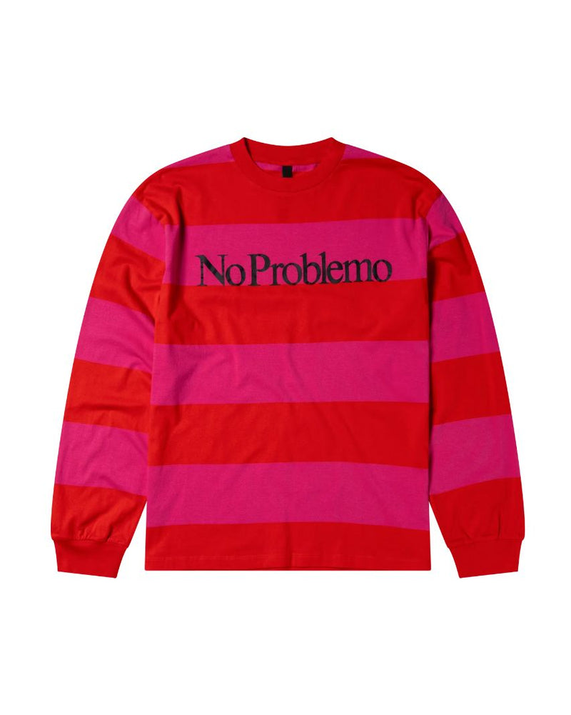 No Problemo Striped LS Tee (Red)