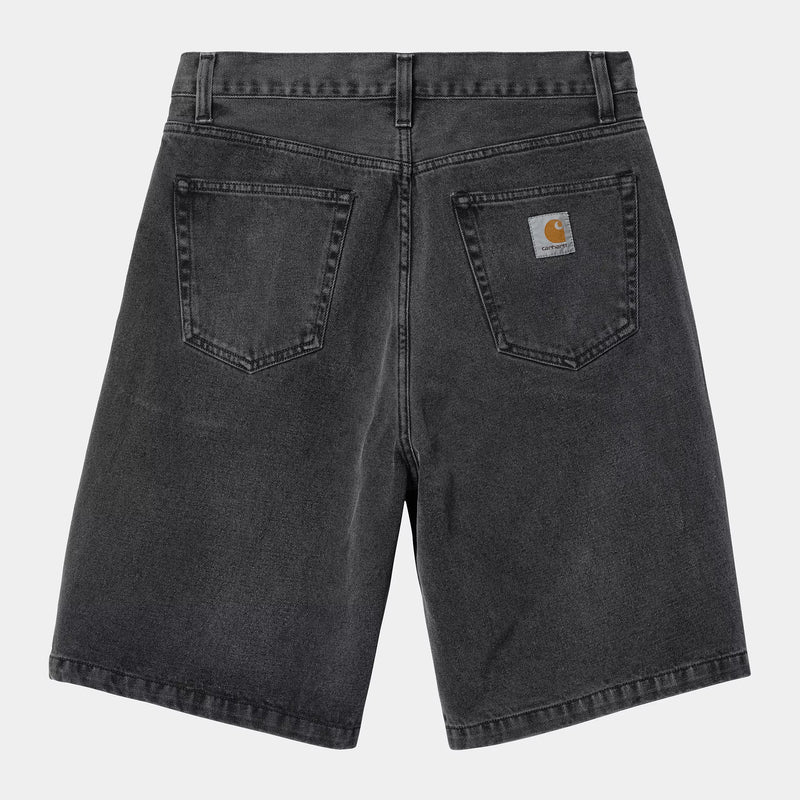 Carhartt WIP Landon Short 100% Cotton 'Robertson' Denim, 12 oz (Black heavy stone wash)