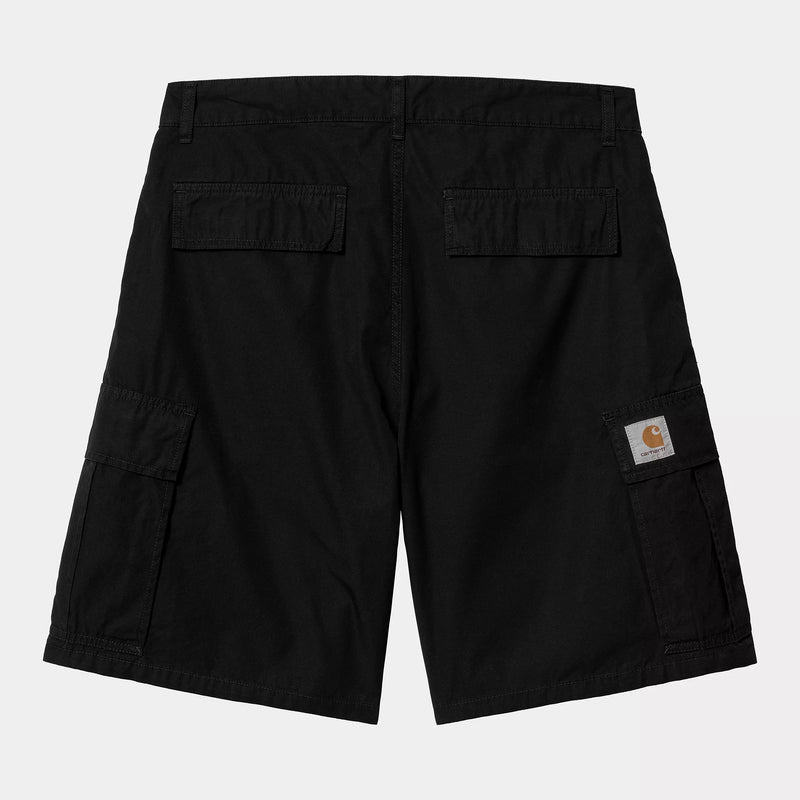 Carhartt WIP Cole Cargo Short Cotton Lane Poplin, 6 oz (Black rinsed)