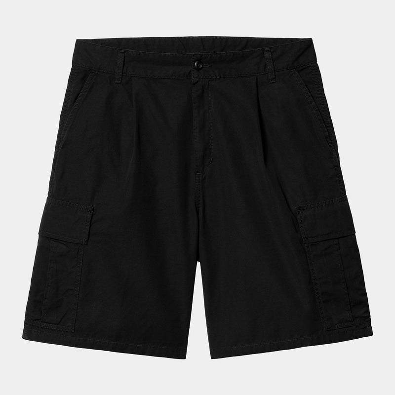 Carhartt WIP Cole Cargo Short Cotton Lane Poplin, 6 oz (Black rinsed)