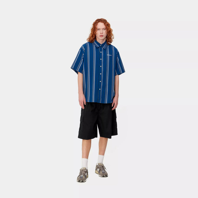 Carhartt WIP Cole Cargo Short Cotton Lane Poplin, 6 oz (Black rinsed)