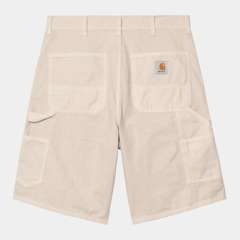 Carhartt WIP Single Knee Short 100% Cotton 'Newcomb' Drill, 8.5 oz (Fleur De Sel garment dyed)