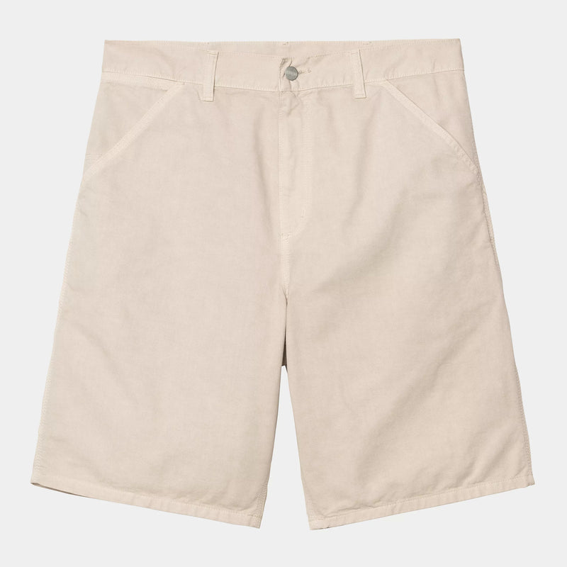 Carhartt WIP Single Knee Short 100% Cotton 'Newcomb' Drill, 8.5 oz (Fleur De Sel garment dyed)