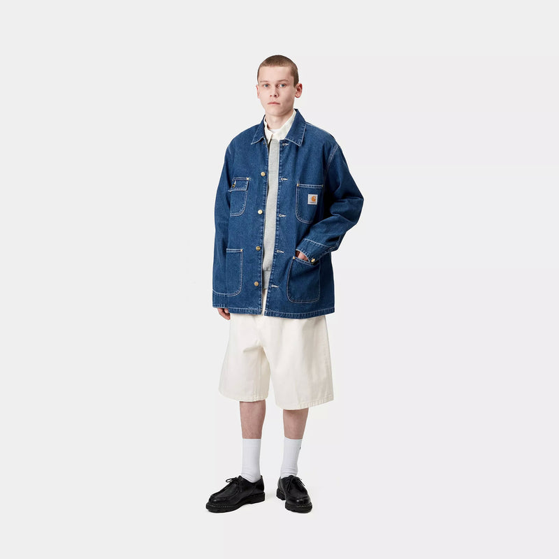 Carhartt WIP Brandon Short 100% Cotton 'Smith' Denim, 13.5 oz (White rinsed)