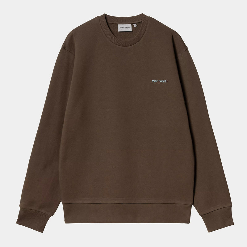 Carhartt WIP Script Embroidery Sweat Cotton Sweat, 420 g/m² (Liberica / Air Sky)