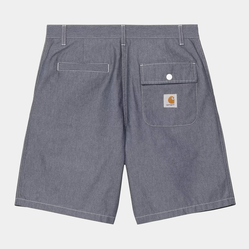 Carhartt WIP Blake Short Polyester/Cotton Chambray, 2.06 oz (Blue rinsed)