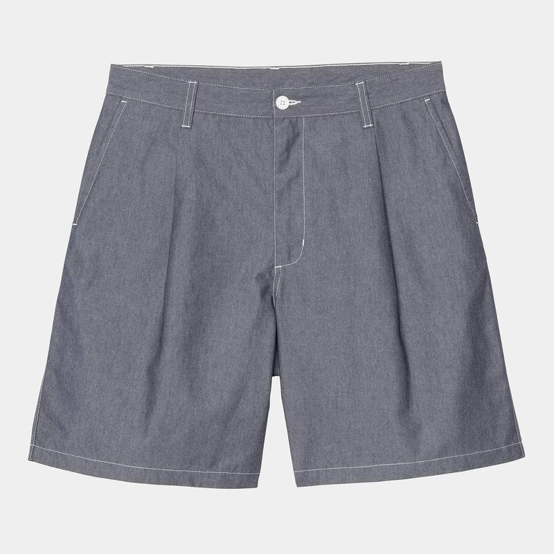 Carhartt WIP Blake Short Polyester/Cotton Chambray, 2.06 oz (Blue rinsed)