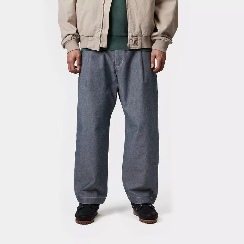 Carhartt WIP Blake Pant Polyester/Cotton Chambray, 2.06 oz (Blue rinsed)